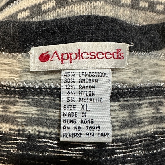Appleseed's Gray White Metallic Silver Striped Knit Cardigan Sweater XL - Picture 15 of 16